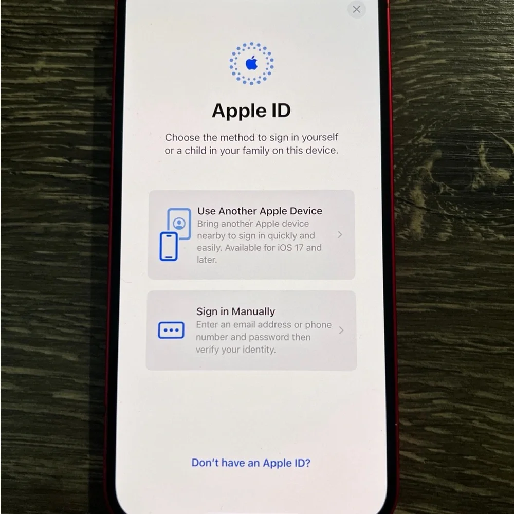Apple iPhone in Bold Red with Accessories